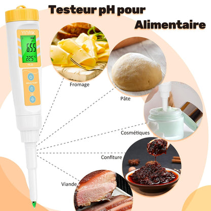 pH-Mètre Alimentaire de Précision pour Pâte à Pain et Levain
