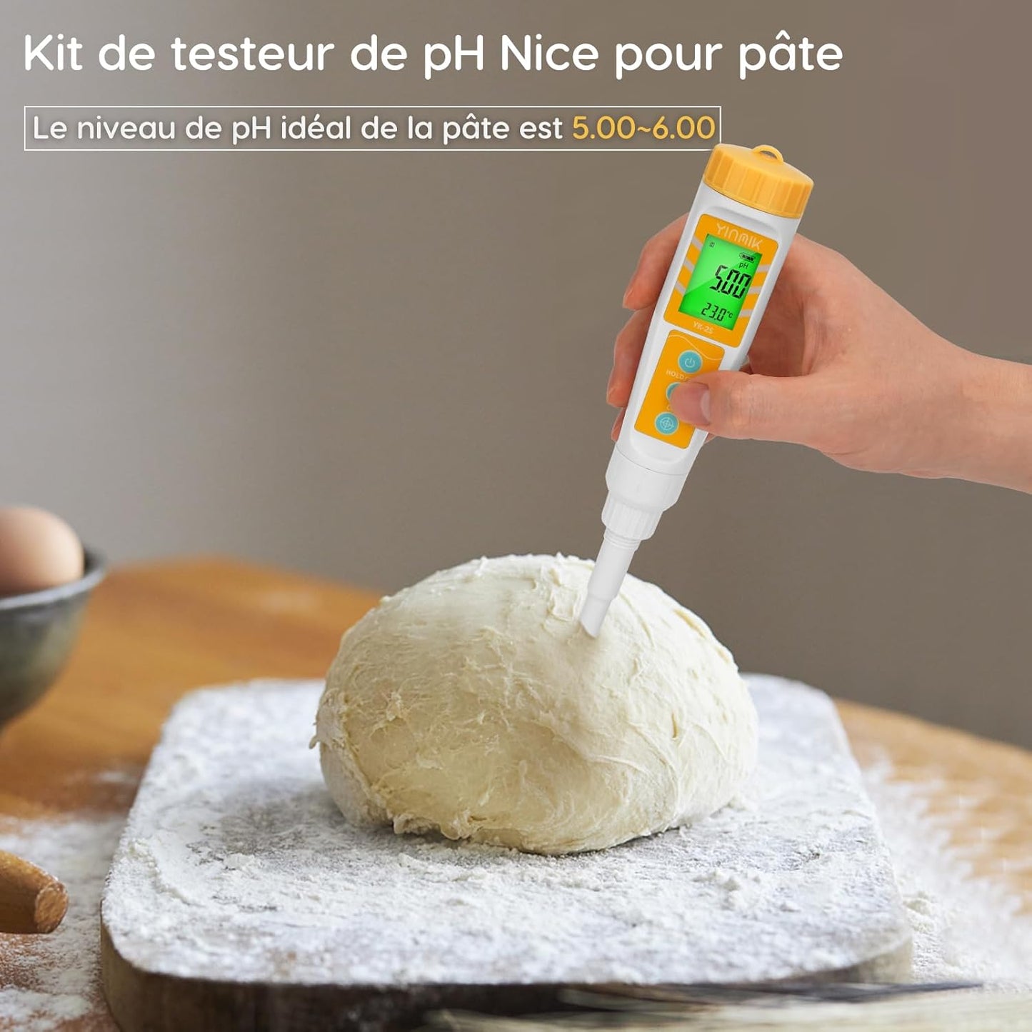 pH-Mètre Alimentaire de Précision pour Pâte à Pain et Levain